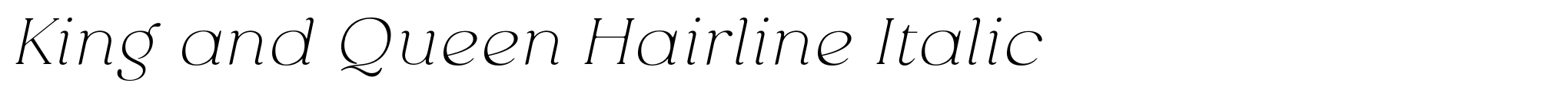 King and Queen Hairline Italic image